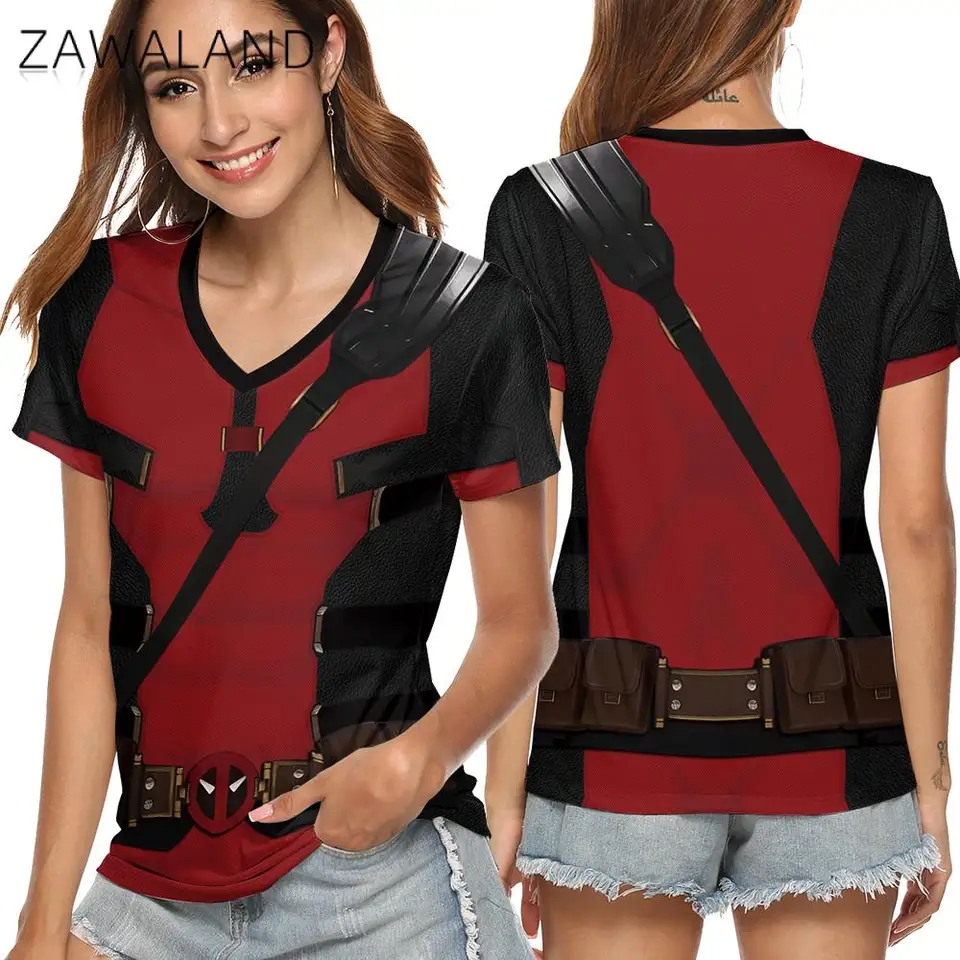 Zawaland Anime superhrdina Wolverine Deadpool Cosplay Women Women Tirs kostým Halloween James Howlett Party Dospelý Zentai Top Tees