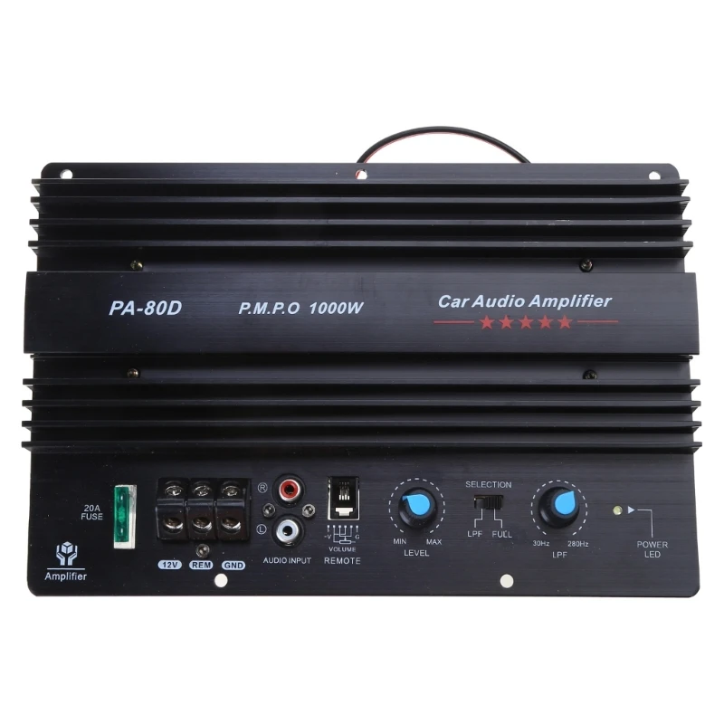 Zažite pohlcujúcu hudbu 12V Universal 1000W MONO Power Zosilňovač Výkonný basový subwoofers Amp Entertainment N84F