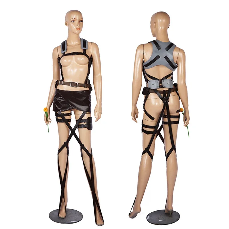 Zbor prieskumu skautského pluku Eren Jaeger Attack na popruhy Shingeki no Kyojin Belt Set Set Ackerman Levi Mikasa Cosplay kostým NX7705