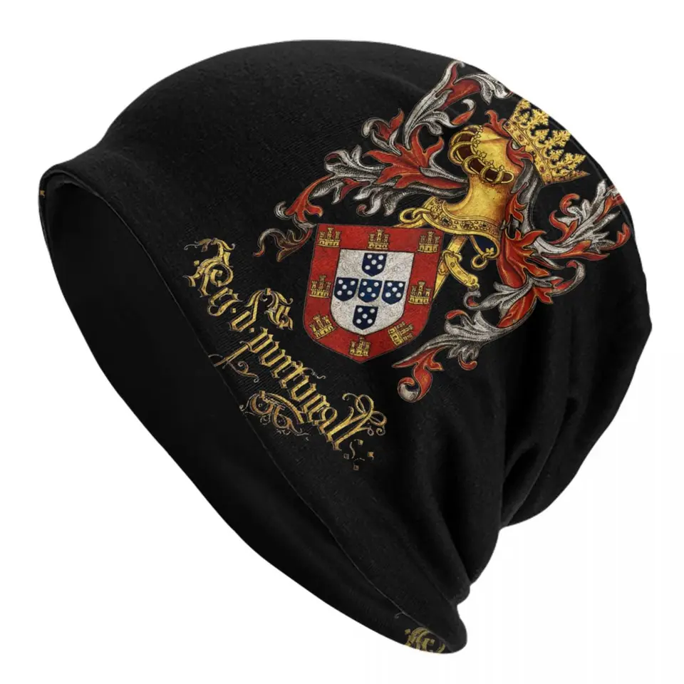 Zbrane kráľa portugalskej vlajky Bonnet Hat Fashion Outdoor lebky čiapky klobúky Unisex Springové čiapky s dvojitým použitím