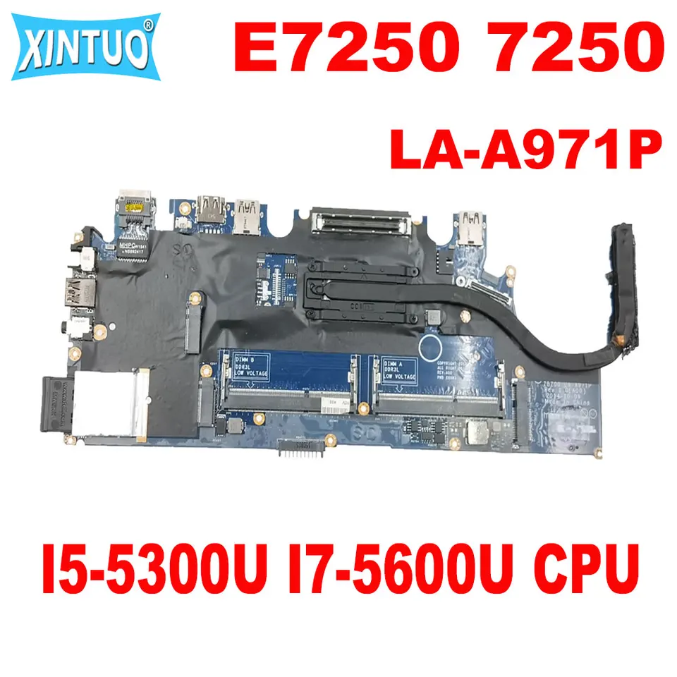 ZBZ00 LA-A971P hlavná doska pre Dell Latitude E7250 7250 Základná doska laptopu s i5-5300U i7-5600U CPU DDR3 100% testovaná práca