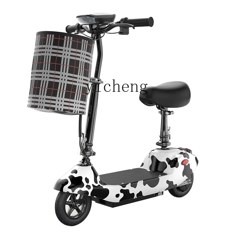 ZC Electric Secootter Skladanie malého dvojkolesového mini prenosné prenosné elektrické auto