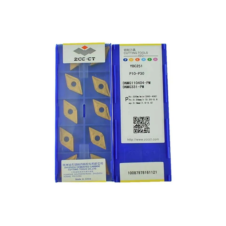 ZCC CT 100% originálne vložky karbidu DNMG DNMG15 DNMG1506 DNMG150608 DNMG150408 DNMG150612 PM DR YBC152
