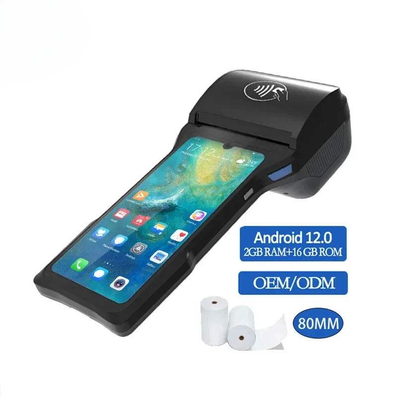 ZCS Z93 Android 12.0 80 mm dotyková obrazovka Poss odtlačky prstov Android Android POS terminál s 80 mm tlačiarňovými systémami predaja