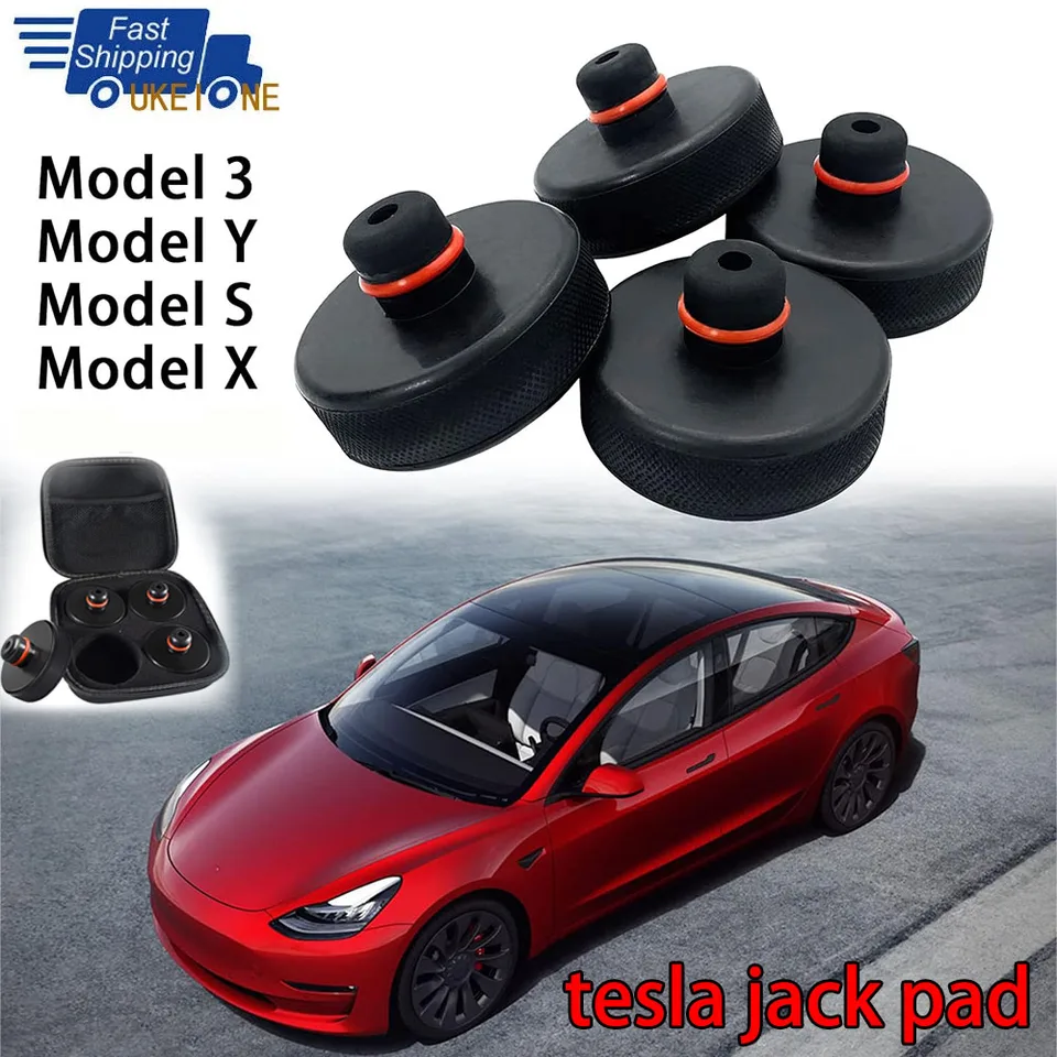 Zdvíhacia podložka pre podložku pre Tesla Model 3/S/X/Y Adaptér s úložným puzdrom (chráni batériu a podvozok) (4 balíčky) Automobilové doplnky