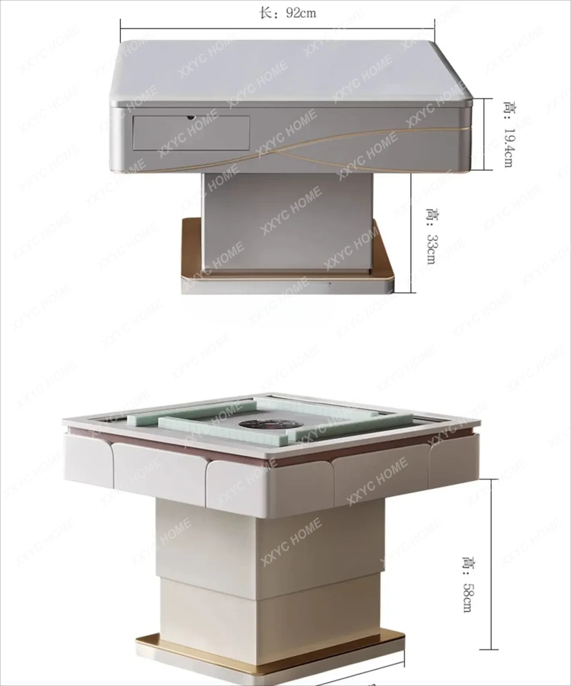 Zdvíhací konferenčný stolík mahjong stroj jedálenský stôl s dvojitým účtom automatického basového elektrického stola Mahjong