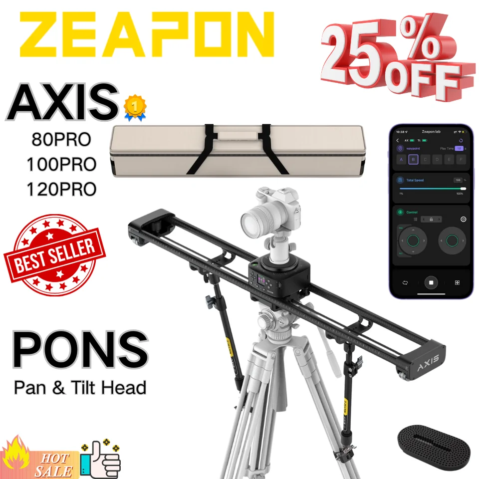 Zeapon Axis Muti Axis Slider DSLR Camera Video Video z uhlíkových vlákien Práca s posúvačom pre komerčné videografie