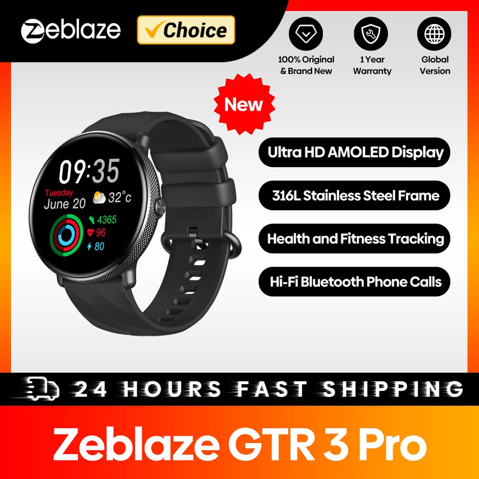 Zeblaze GTR 3 PRO AMOLED DISPLEY Make/Odpoveď Telefónne hovory Smart Watch 316L z nehrdzavejúcej ocele Fitness Smartwatch pre mužov Ženy