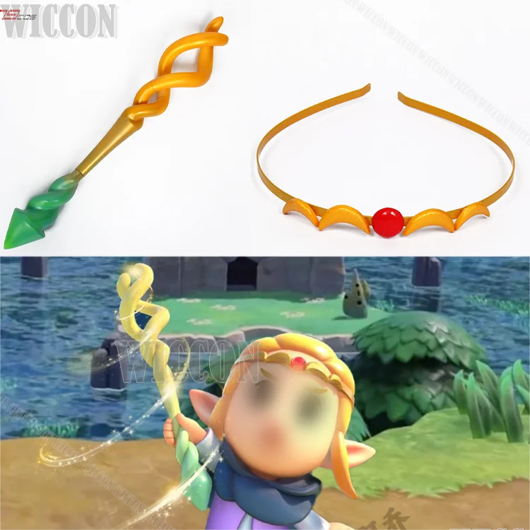 Zelda Game Legend Cos Echoes of Wisdom Cosplay Propsping Crown Krizter Magick Stick Women Girl Holloween Roleplay Prispôsobený
