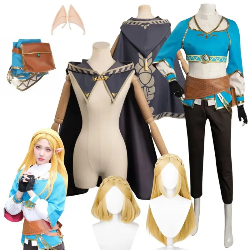 Zeldar: Cosplay Kráľovstvo slzy princezná Link Cosplay kostým Cloak Uniforma pre ženy