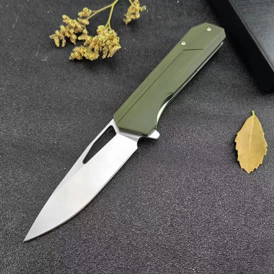 Zelená so šípkou vrecko na skladací nôž DC53 Blade G10 Handle Tactical Hunting Camping EDC Prežitie Nástroj nože