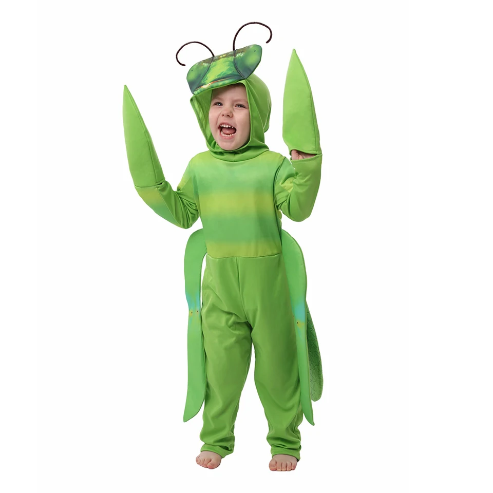 Zelený hmyz Bug Fancy Dress for Kids Halloween kostýmy detský modlitebný kostým Mantis