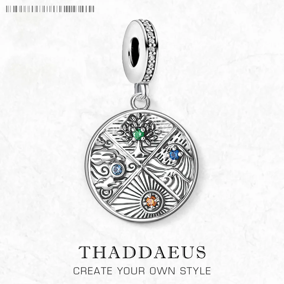Zem, voda, vzduch, požiarne prvky, kúzlo filozofi, darček pre domácich majstrov, originál 925 Sterling Silver jemné šperky