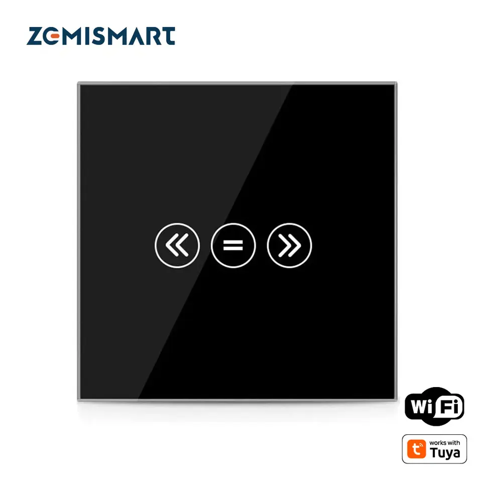 Zemismart WiFi Curtain Switch s bežiacim limitom Nastavenie prepínačov tieňa Rolller Pracujte s TUYA Alexa Google Home Control