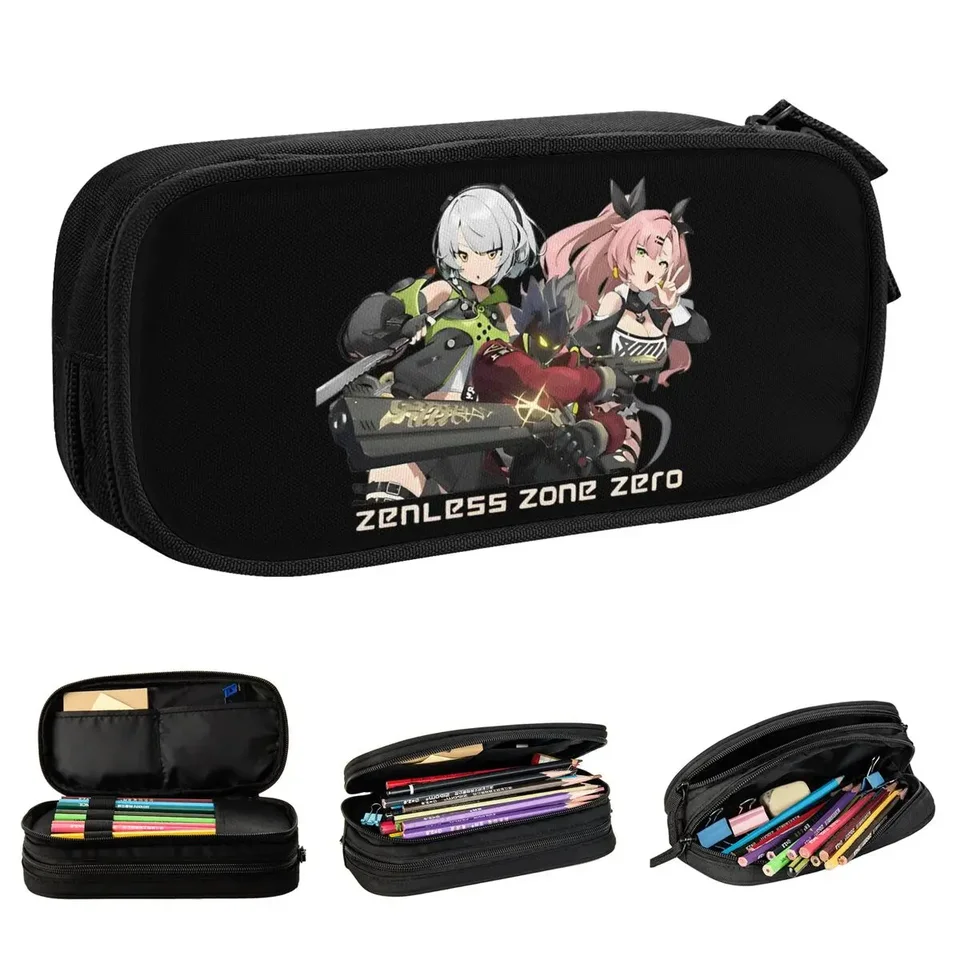 Zenless Zone Zero Zero Puysce Case Game Pencilcases Držiteľ pera pre študenta Veľká skladová taška Školské potreby Darčeky Darčekové potreby