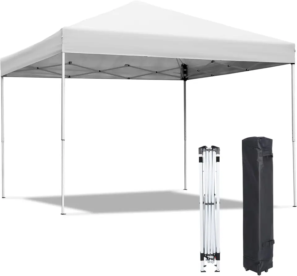 Zeny 10x10 Pop-Up Canopy Stan Easy Ret-Up Outdoor Terapia nastaviteľná priama výška nôh okamžitý prístrešok s vreckom na kolieska,