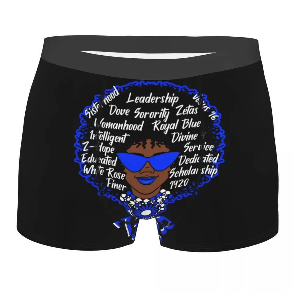 Zeta žena spodná bielizeň Muž Vytlačené prispôsobené Phi Beta Sorority Zob Boxer Briefs nohavičky nohavičky Priedušné spodky