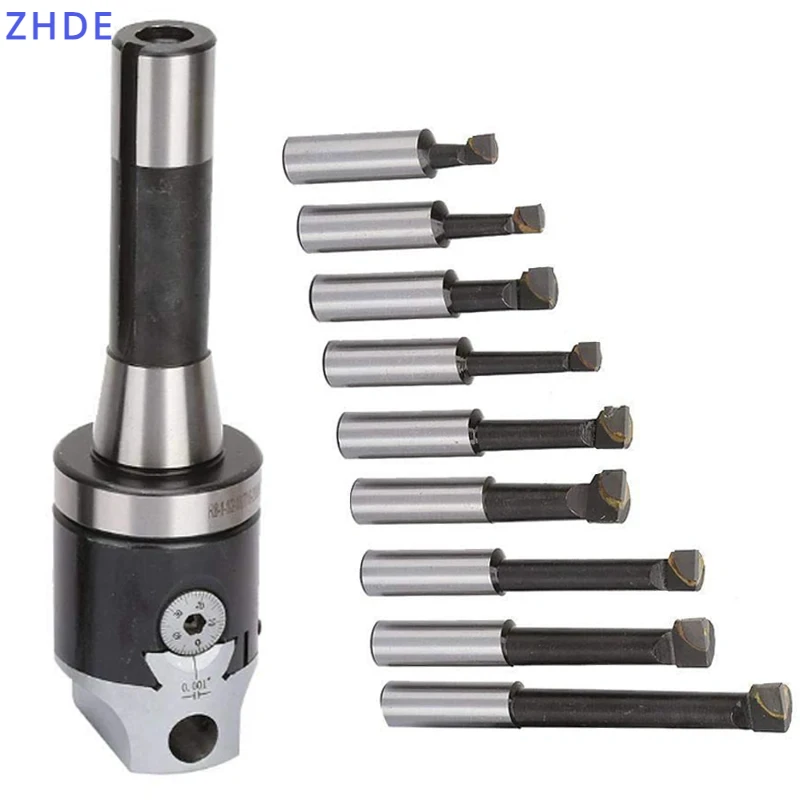 ZHDE F1 Boring Head 50 mm 75 mm 100 mm CNC Lathe Rougr Boring Processing, spárované s BT30 BT40 NT30 NT40 C20 C25 R8 MT2 MT3 MT4