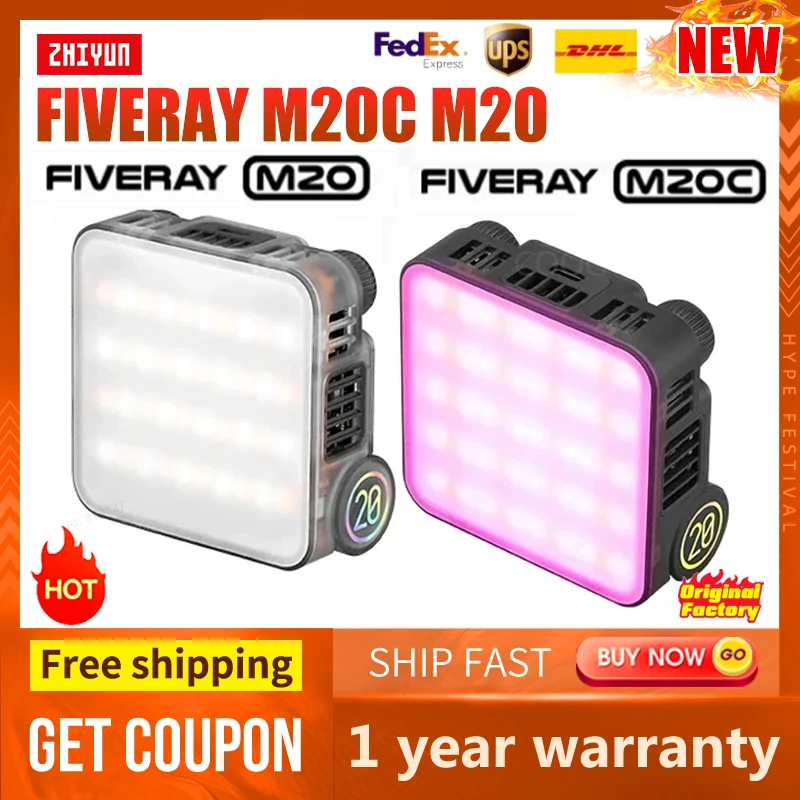 Zhiyun Fiveray M20 Combo 20W LED video Light Photography Lights 2700-6500K CCT Control pre produkciu videa a vlogovanie