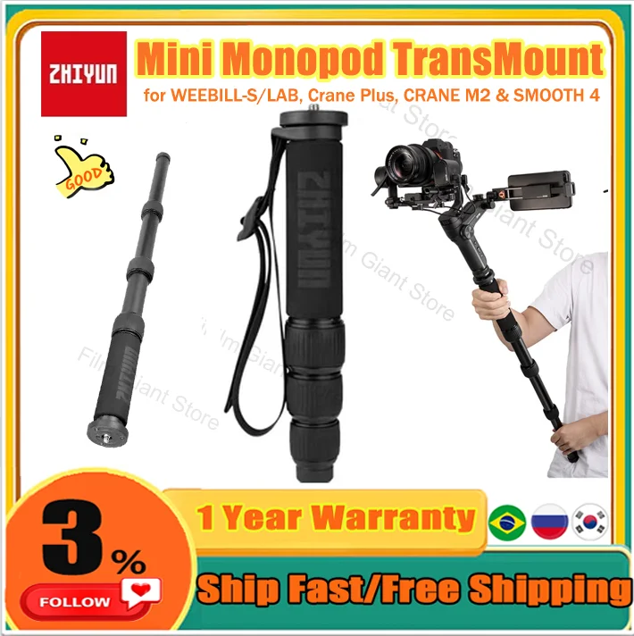 Zhiyun Mini Monopod Transmount pre Weebill Lab Weebill S Gimbal Randheld Stabilizer Zhiyun príslušenstvo