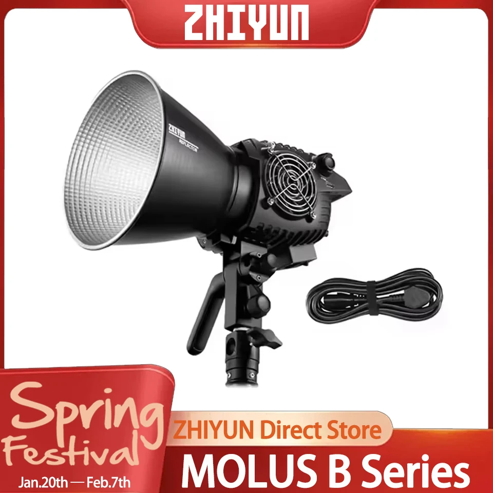 Zhiyun Molus B100 B200 B500 B300 300W LED VIDEO VIDEO VIDEO SVETLO SVETLO SVETLO SVETLO PRE TIKTOK STATIO Photography Outdoor