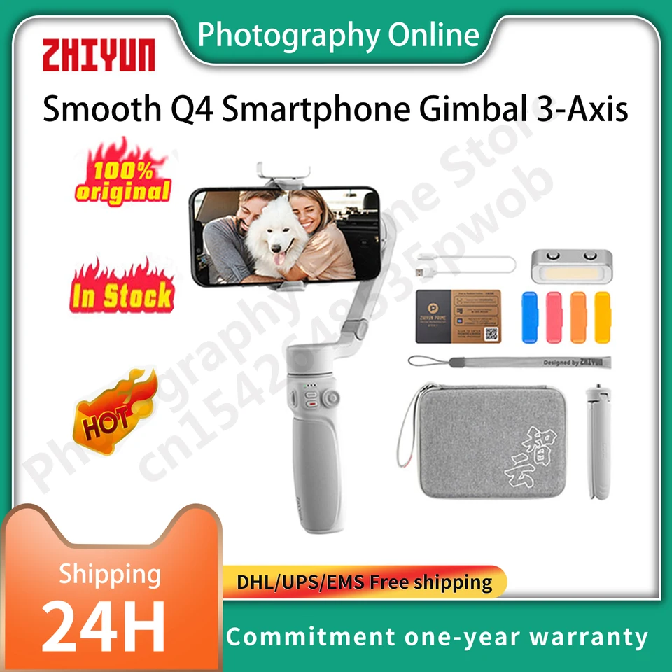 Zhiyun Smooth Q4 Smartphone Gimbal 3-os vreckový stabilizátor pre iPhone 13 Pro Max/Huawei/Samsung/Xiaomi Gimbals