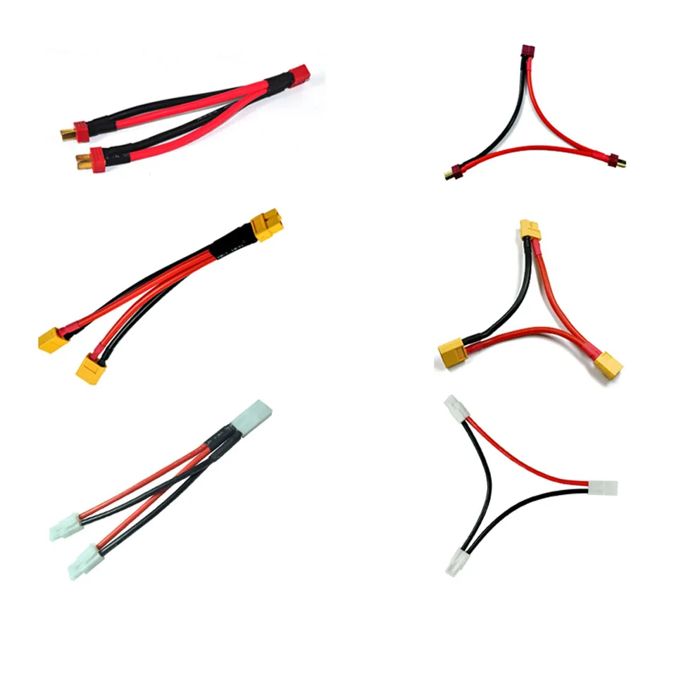 Zhromaždenie T xt60 TRX TAMIYA Zátka Paralelné série vedie 12awg Silikónový kábel kábla batérie pre batériu pre batériu RC LiPo