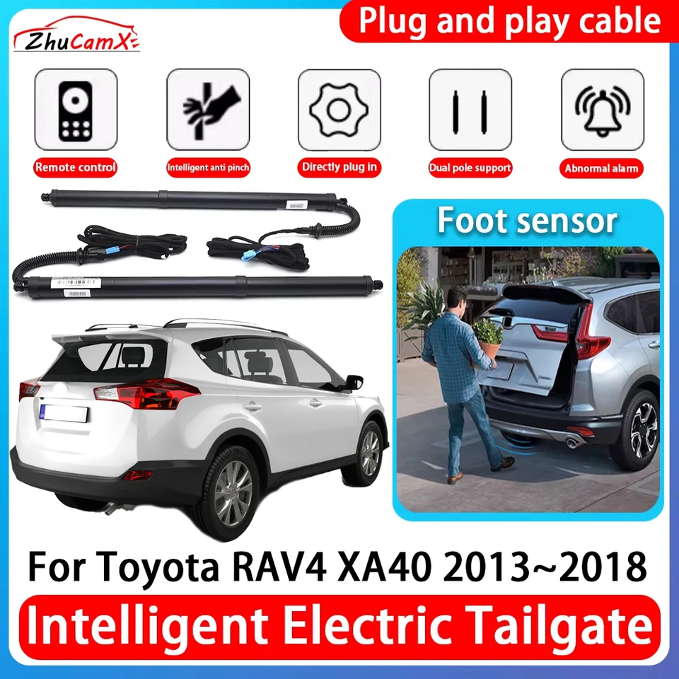 ZHUCAMX AUTO VÝKONNÝ KURK ELEKTRICKÉ SACIE TACHTATE DOPLATNÉ TAVÁLNE TACH GATE STRUT PRE TOYOTA RAV4 XA40 2013 ~ 2018