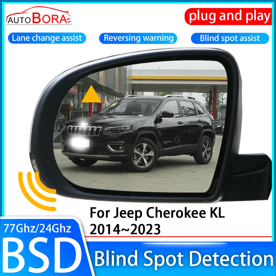 ZHUCAMX CAR SLAD SPOT SYSTÉM BSD BSA BSM Senzor Senzor Monitorovanie zadného zrkadla pre Jeep Cherokee KL 2014 ~ 2023