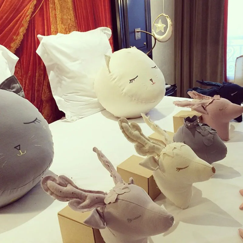 Ziela hlava nástenné držiaky dekorácie 3D jeleň hlava stena zavesenie Nordic Unicorn Toys Art Detské izby na stenu dekorácie hračky