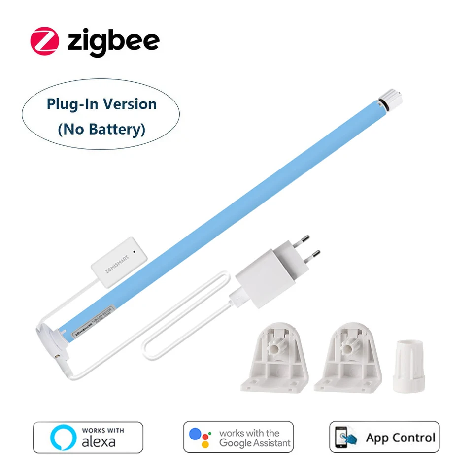 Zigbee inteligentné rolové žalúzie Motor pre 17 mm 25 mm 28 mm trubica Zemismart Electric Curtain Motor Práca s aplikáciou Tuya App Alexa Google Home