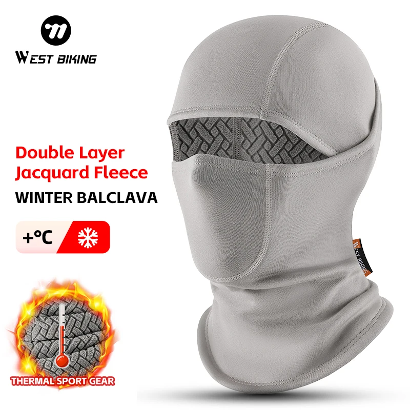 Zima na bicykli Zima zahusťuje fleece Balaclava lyžiarske cyklistické dvojvrstvové jacquard teplé motocyklové kapucne Thermal Sport Gear