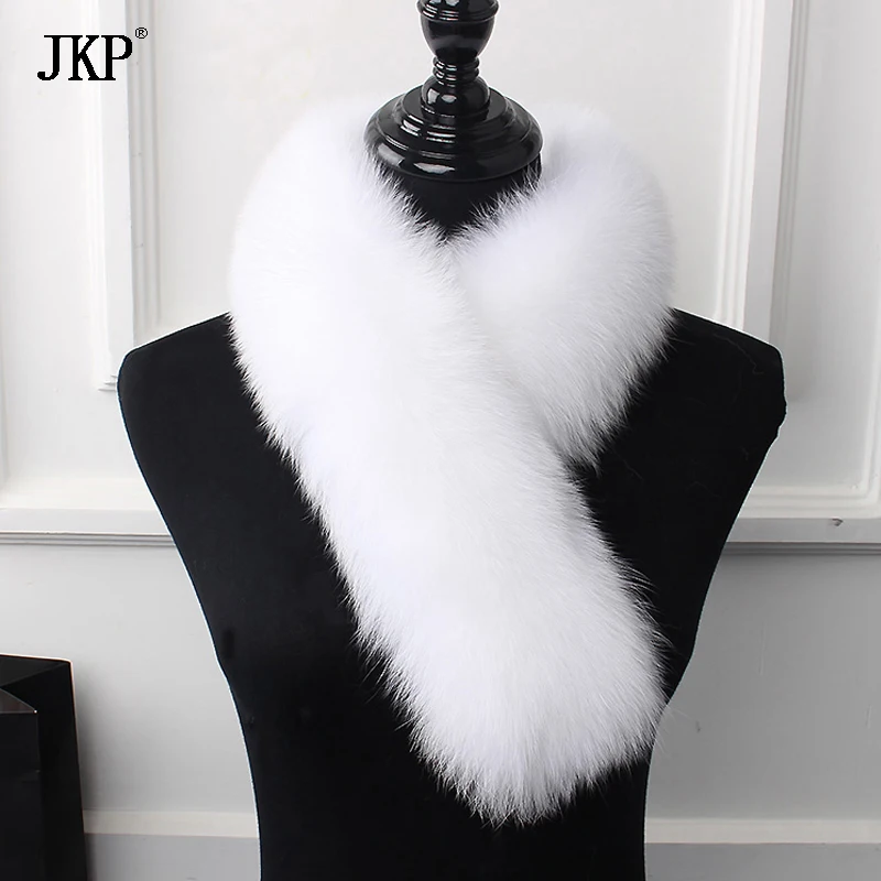 Zima skutočná líška kožušina Ženy 100% prírodný luxusný chlpatý šál Fox Fox Furf Charf Warm Furs Collar Susels so svorkou