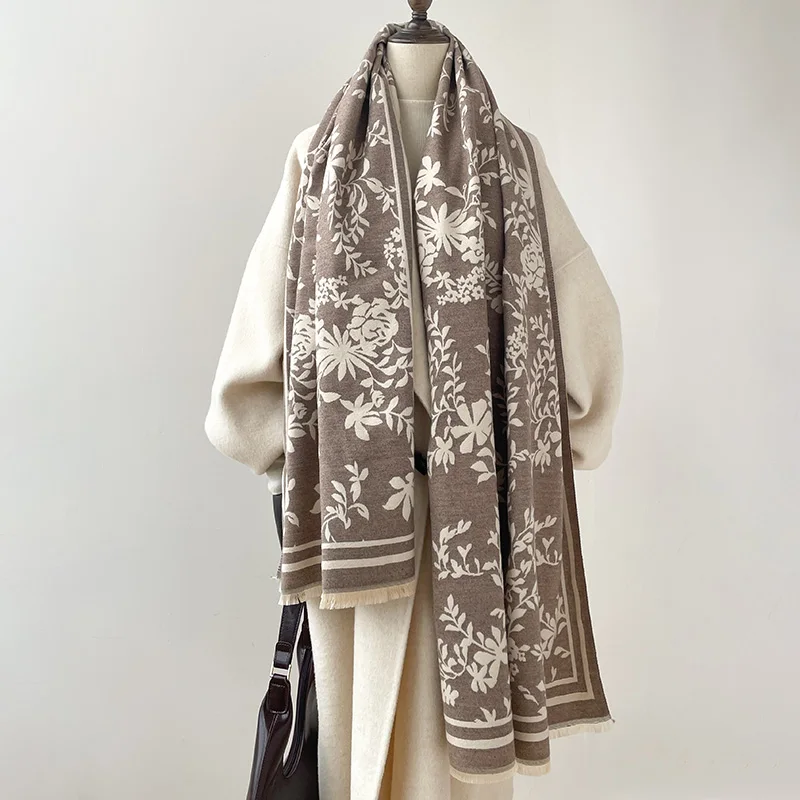 Zimná kašmítka Ženy Šatka Žena luxusná značka Šatky Lady Long Bandana Women Fashion Shawl Wraps Fould Poncho Pashmina 2024