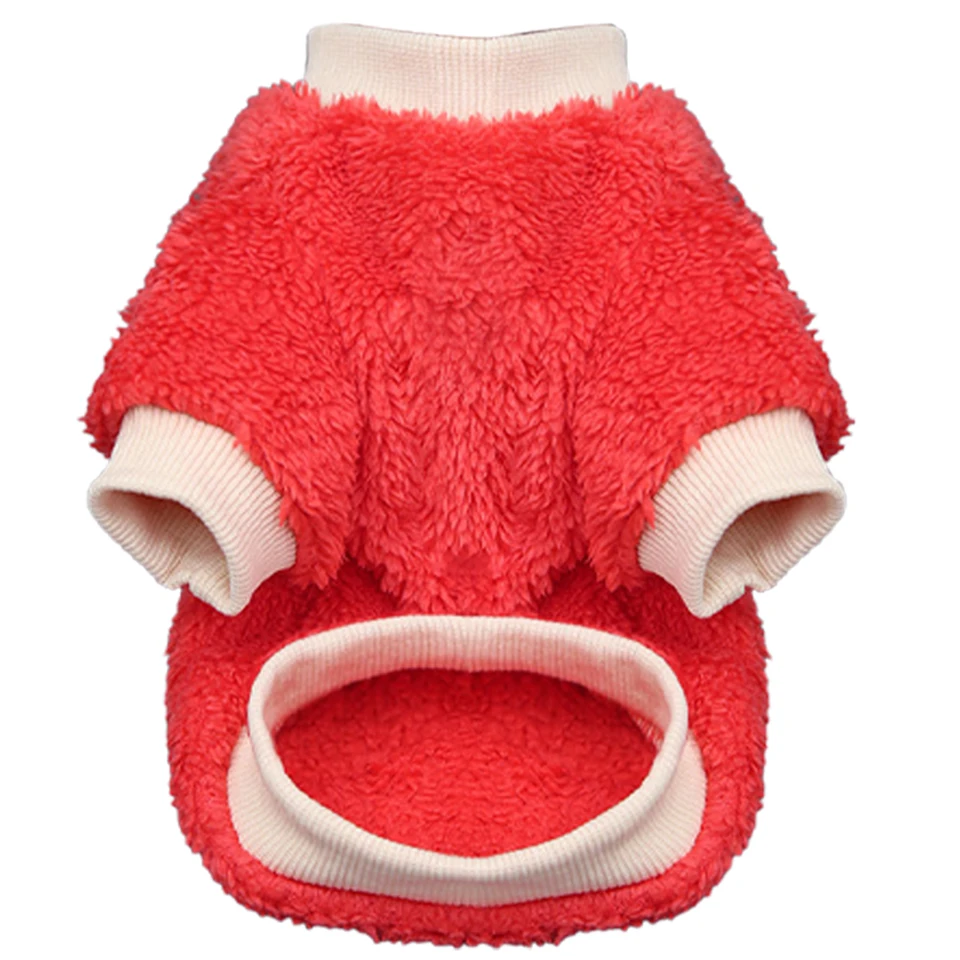 Zimná kombinéza pre psov Štyri nohy teplé teplé oblečenie pre psov srsť šteniatko pre chihuahua mops mops flanel Soft Dog Costume