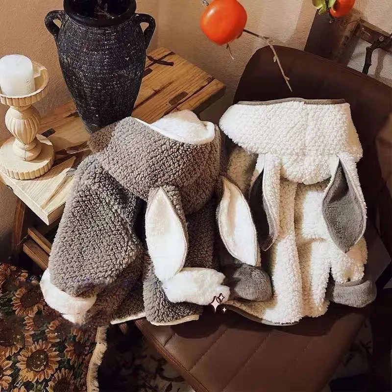 Zimné dievčenské kabáty s kapucňou mäkkou bavlnou Zhruba horné oblečenie Detské oblečenie Detské oblečenie Wardigan Cold-rezistentná teplá bunda