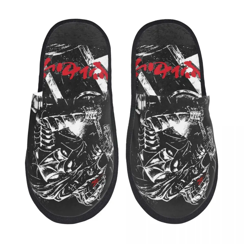 Zimné domáce bavlnené papuče Japonsko Anime berserk Guts Merch Domáce srsenky sliepky Slippers Indoor Cozy neskokové šmýkačky
