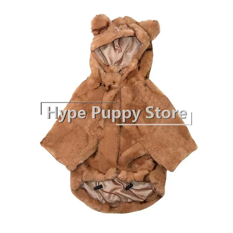 Zimné domáce psie oblečenie pre malé psie oblečenie Chihuahua plyšový medvedí tvary pre kapucňu pre Yorkies bunda psov doplnky PC1638