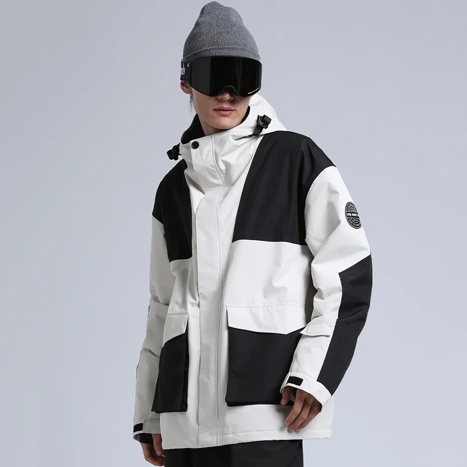 Zimné muži lyžiarske bundy 2025 Nový snowboardový športový vodotesný opotrebovanie vonkajšie teplé lyžovanie Top zahustená vetru odvzdušená ženské snehové oblečenie