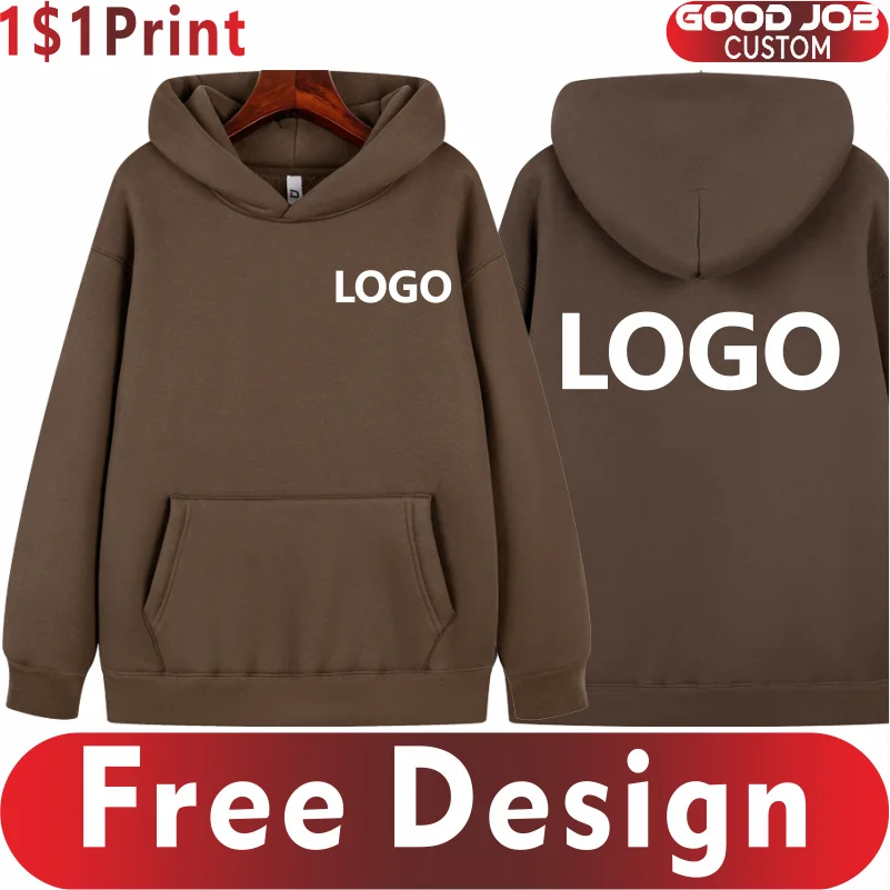 Zimné muži Ženy fleece teplá mikina vlastné logo silné módne mikina výšivka osobnosť