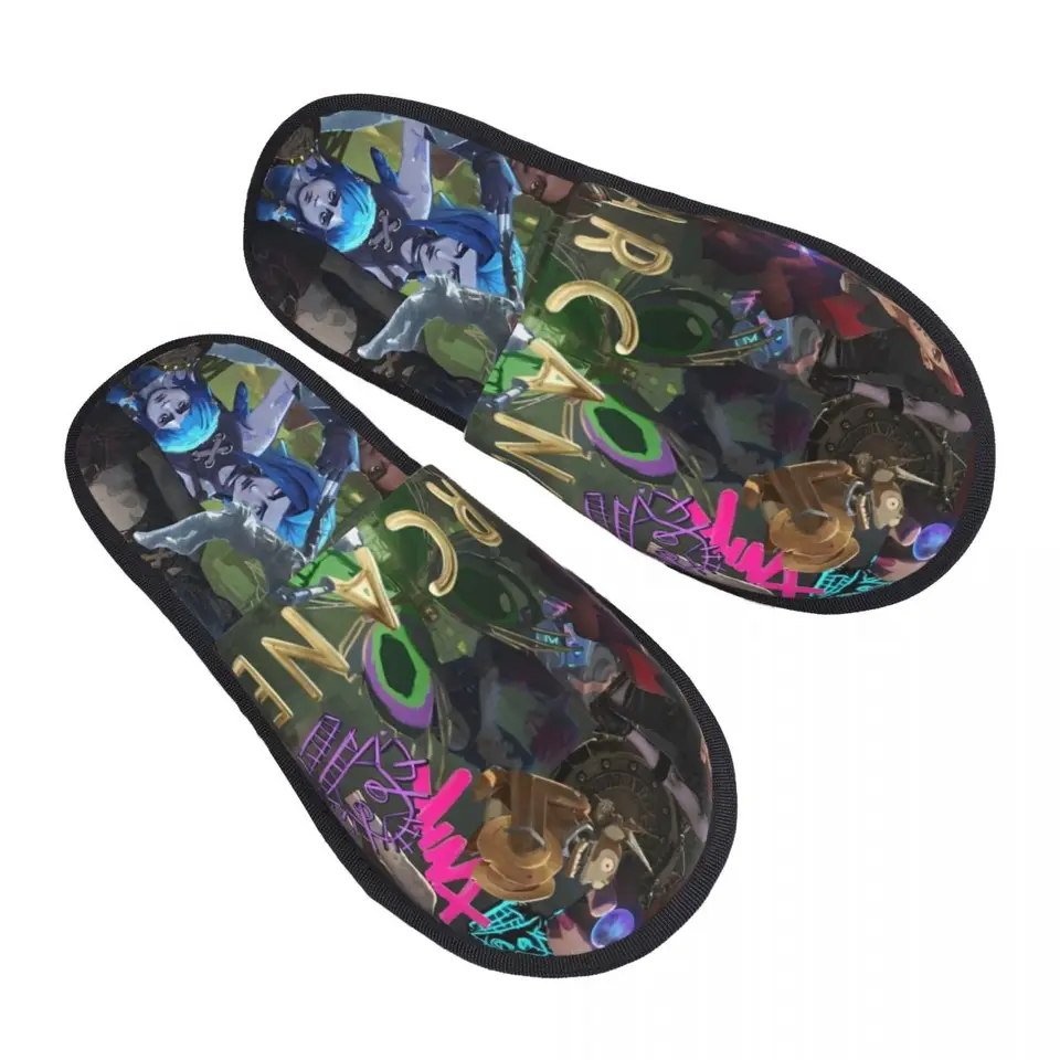 Zimné papuče Arcane Fantasy Animation Steampunk Merch Household Furs Slides Slippers Indoor Soft Non Slip Slides