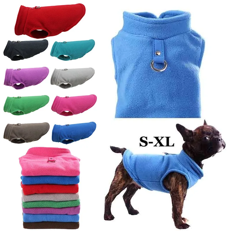 Zimné psie oblečenie pre malé psy/mačky teplé fleece svetre vesty postrojový postroj Puppy Pet Apparel Chihuahua Bulldog kostýmy
