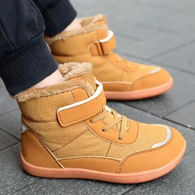Zimné teplé detské snehové topánky Široké špičky bosé snehové topánky Girl Girl Boy Outdoor Casual Shoes Batoľa/malé/veľké deti zimná topánka