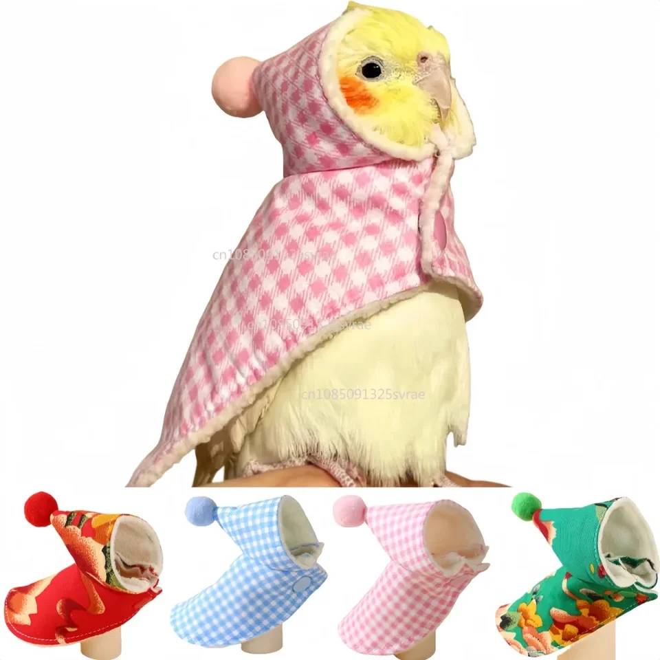Zimné teplé vtáčie oblečenie Parrot farebný kryt šaty na ochranu domácich maznáčikov Pohľadnené vtáčie handriky vtáky Parkovet Oblečenie