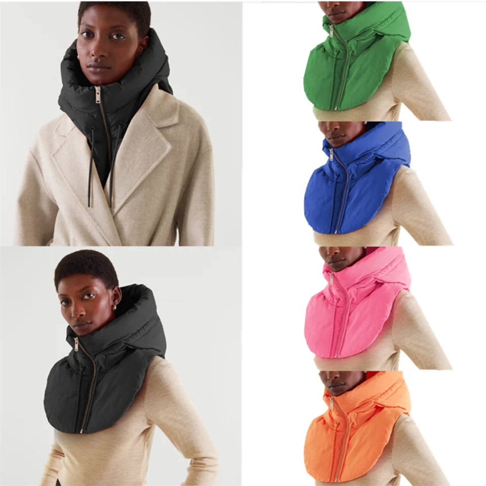 Zimné ultralight dole dole s kapucňou pre ženy Men Men Warm Ring Cons Cat klobúk klobúk krk zipsový šnúr