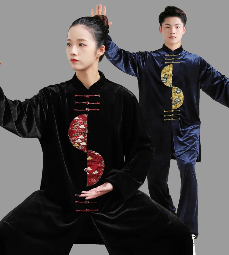 Zimné zamat Kung Fu Tai Chi Clothing Zhustané odevy bojových umení Taijiquan Wushu Uniformné krídlo