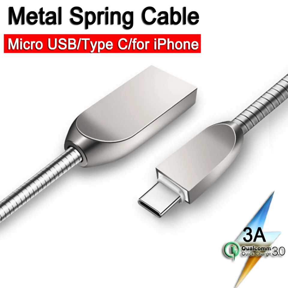 Zinc zliatina USB C kábel Micro USB Typ C Charger Kabel pre Samsung A70 A71 A50 POZNÁMKA 10 PLUS XIAOMI A3 REDMI POZNÁMKA 7 8 PRO 5 KABLES