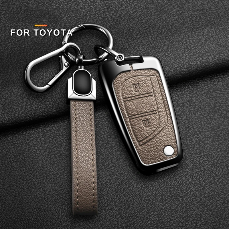 Zinc zliatiny auto vzdialený kľúčový obal na kľúče pre Toyota Yaris Rav4 Highlander Auris Avensis Aygo Scion TC IM 2015 2016 Keychain Protecti