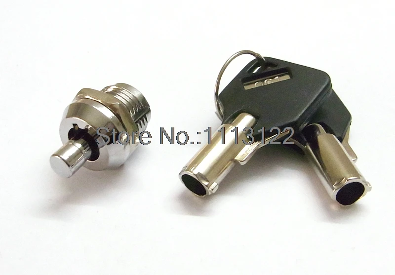 Zinok zliatina Small Push Lock M12 IPad CONSURSURE Push do zámku s čiernym plastovým krytom mini piestový zámok pre reklamu LED 1PC