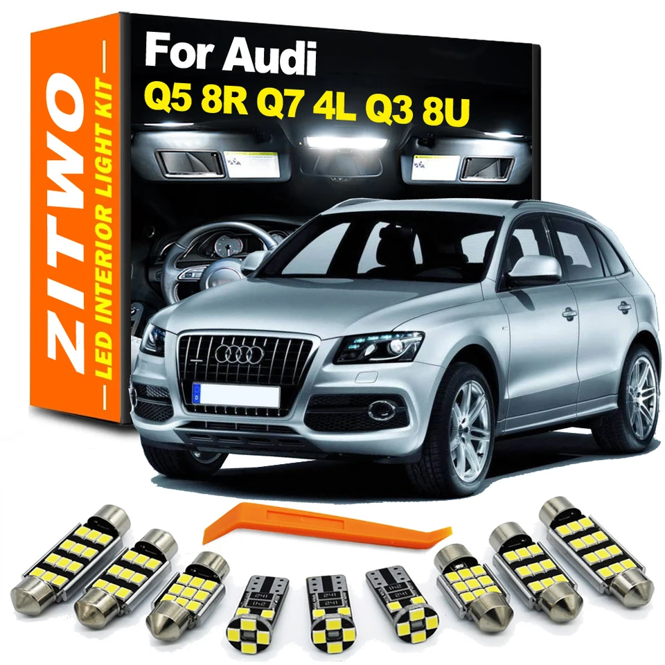 Zitwo Canbus LED interiér Dome Reading Light Light Lamp Sit pre Audi Q3 8U Q5 8R SQ5 Q7 4L 2008 2010 2011 2011 2013 2013 2014 2015